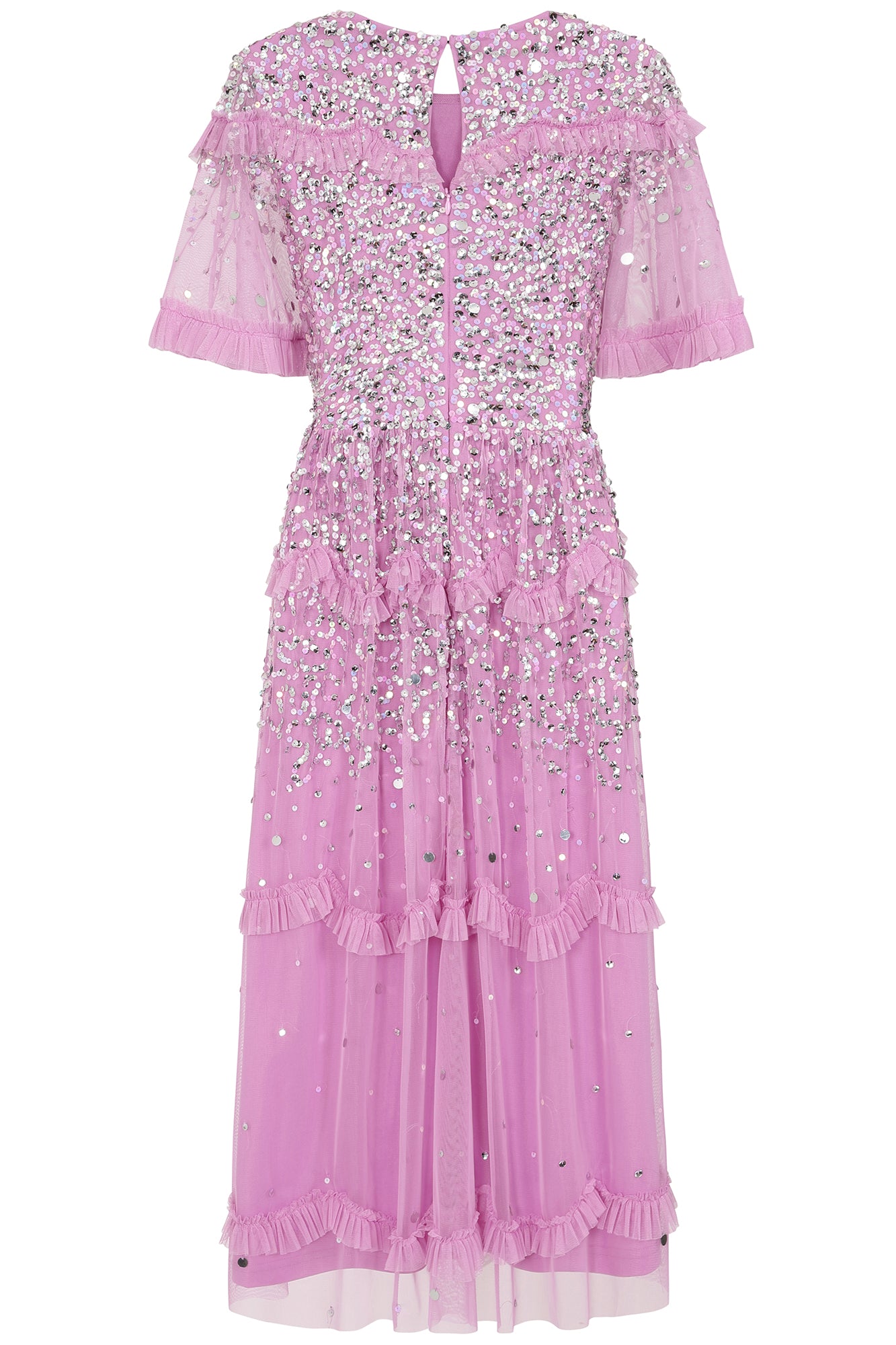 pink sequin midi dress Serelle Sequin Midi Dress - Pink/combo