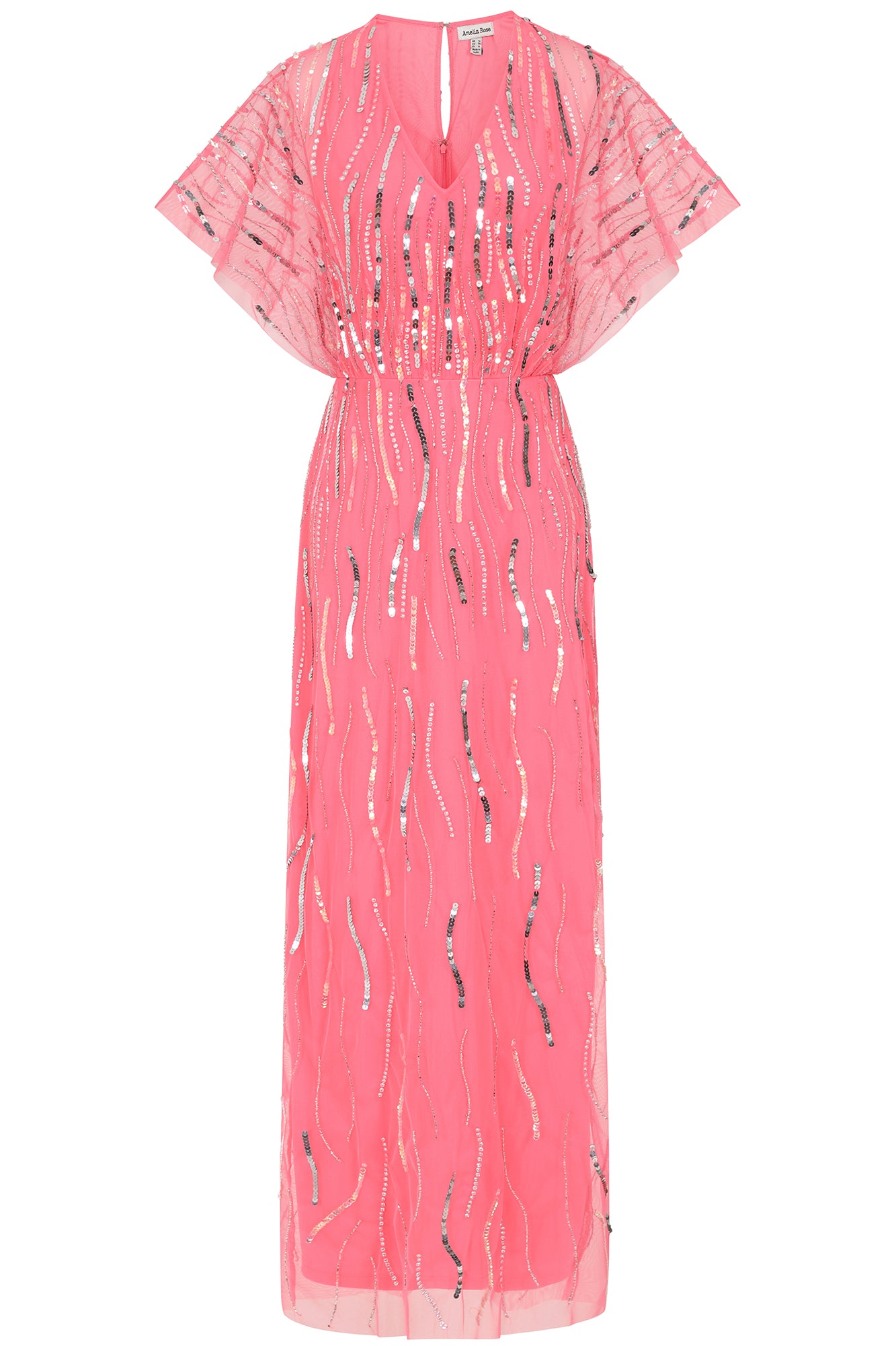 Mabel Embellished Maxi Dress - Strawberry Pink