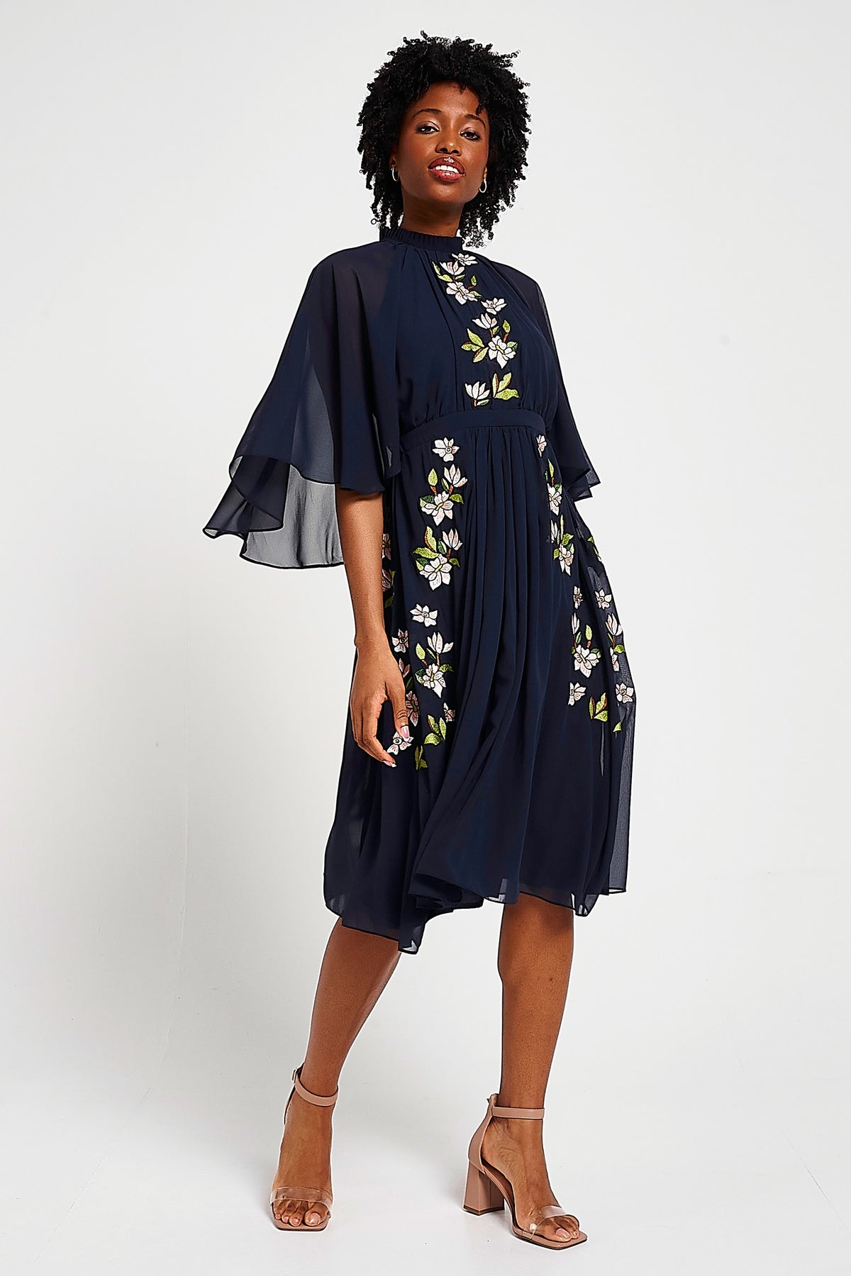 blue leafy floral maeve midi dress Maeve Pleated Midi Dress: Floral Midi Dress, Sundress, Plisse Dress, Blue Midi, Green Midi, Summer Dress