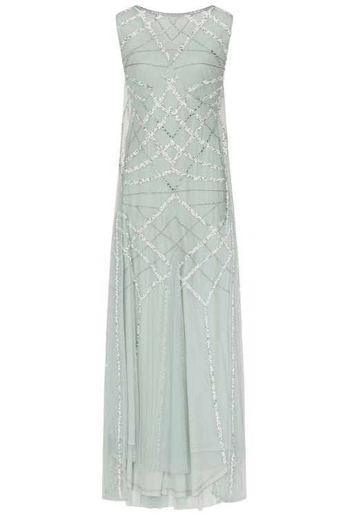 Marcia Aqua Sequin Maxi Dress  Frock and Frill