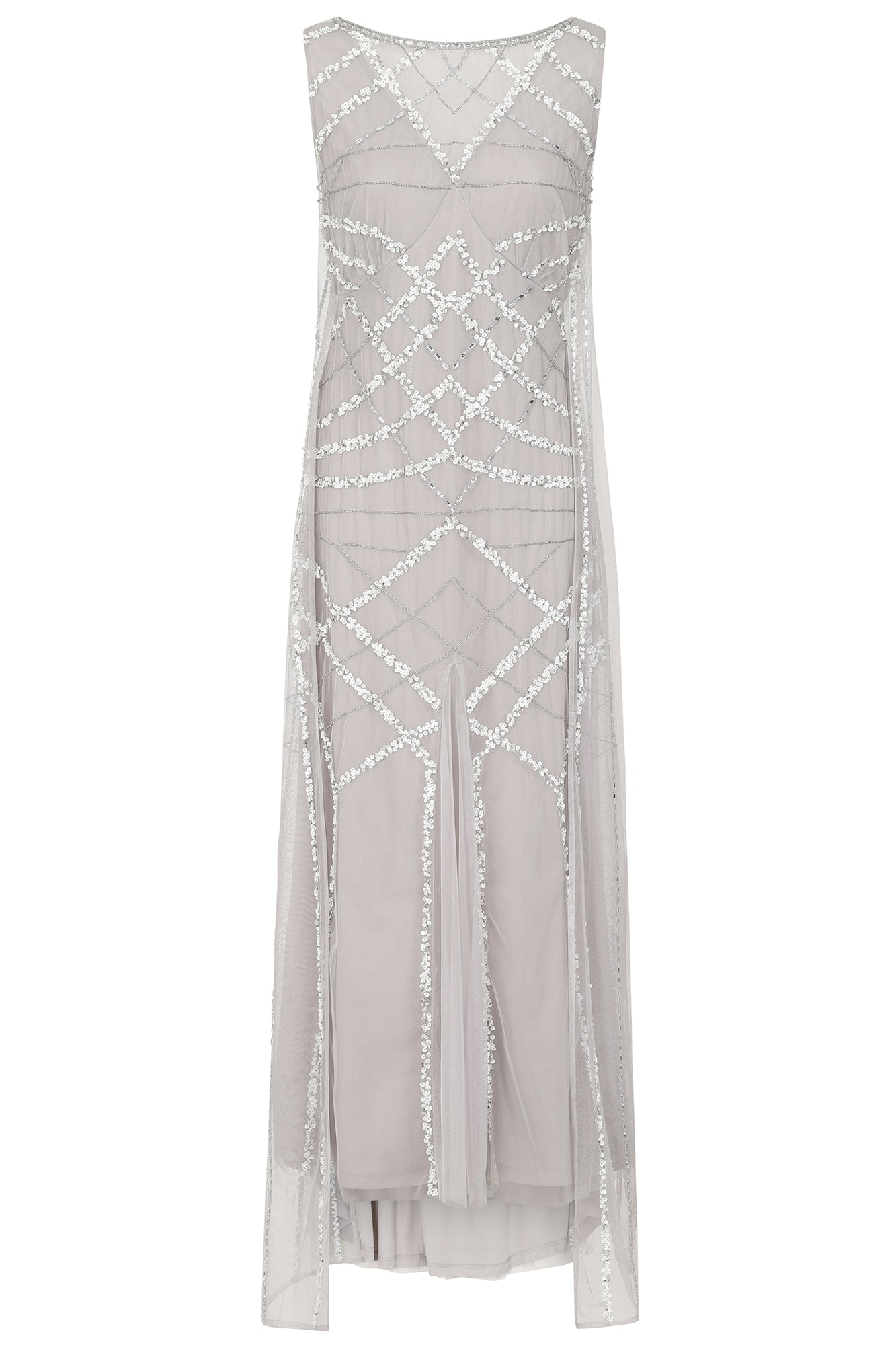 Marcia Sequin Maxi Dress in Grey