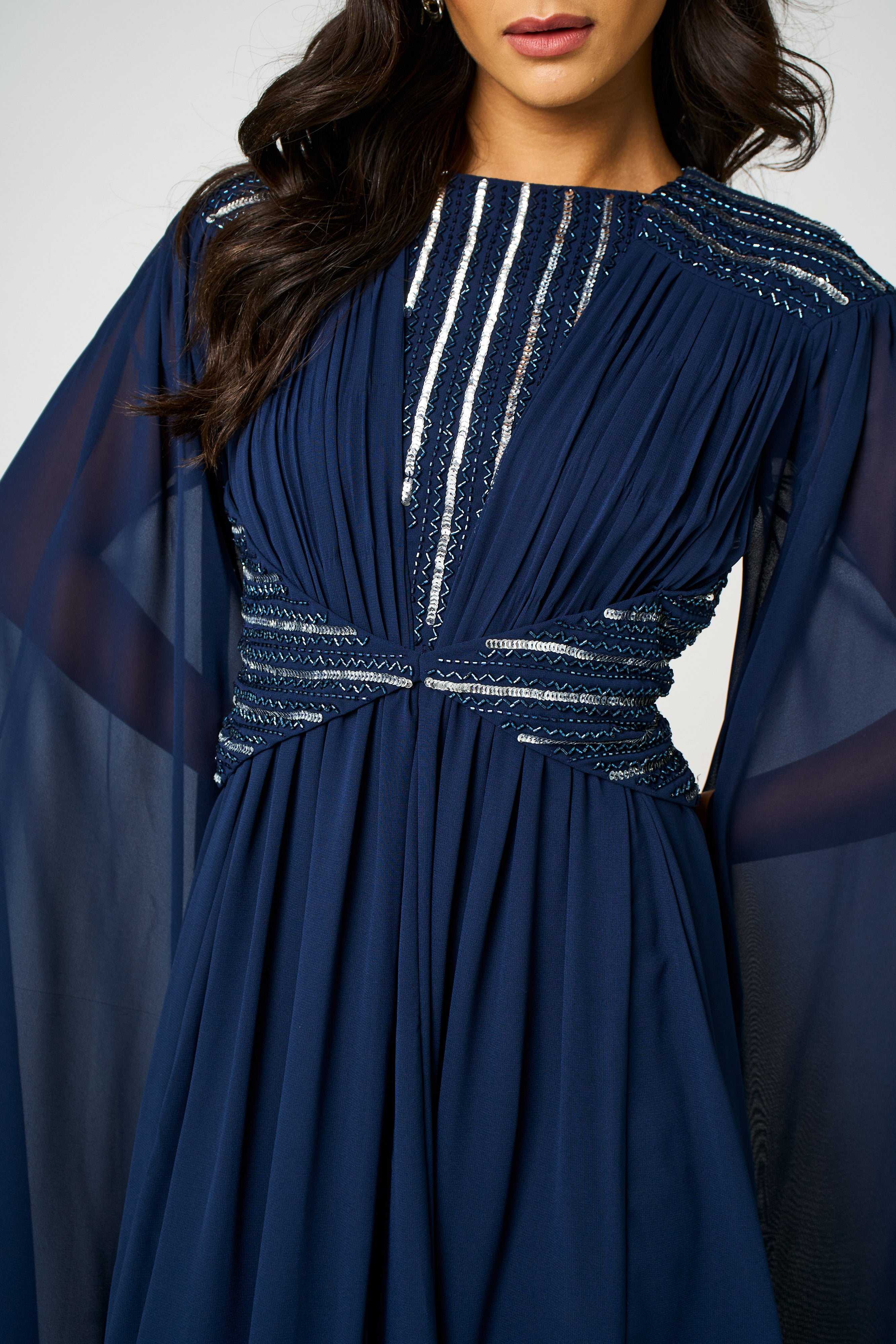 marina navy sequin dress Marina Midi Dress, 10 / Navy