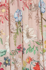 Melia Floral Print Cape Sleeve Maxi Dress