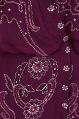 Michelle Purple Embellished Midi Dress