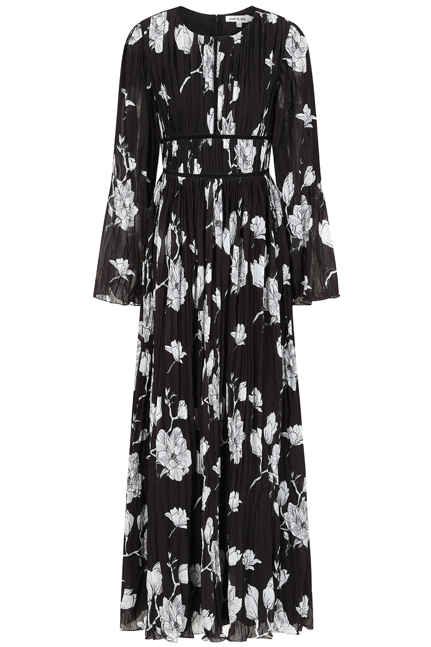 Mira Black Floral Print Maxi Dress – Frock and Frill Mira Black Floral Print Maxi Dress – Frock and Frill