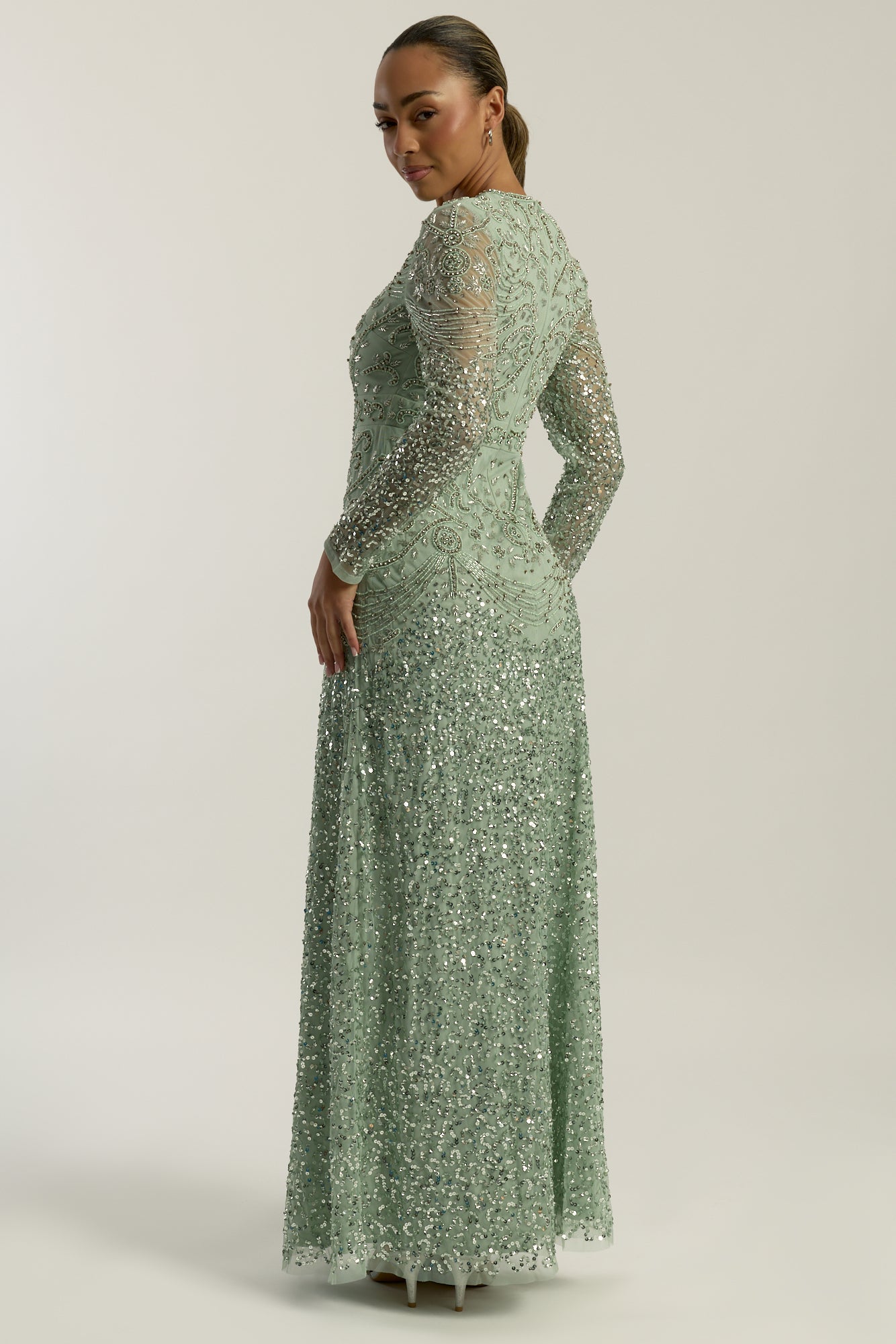 Miranda Aqua Green Embellished Maxi Dress Frock and Frill Miranda Aqua Green Embellished Maxi Dress Frock and Frill