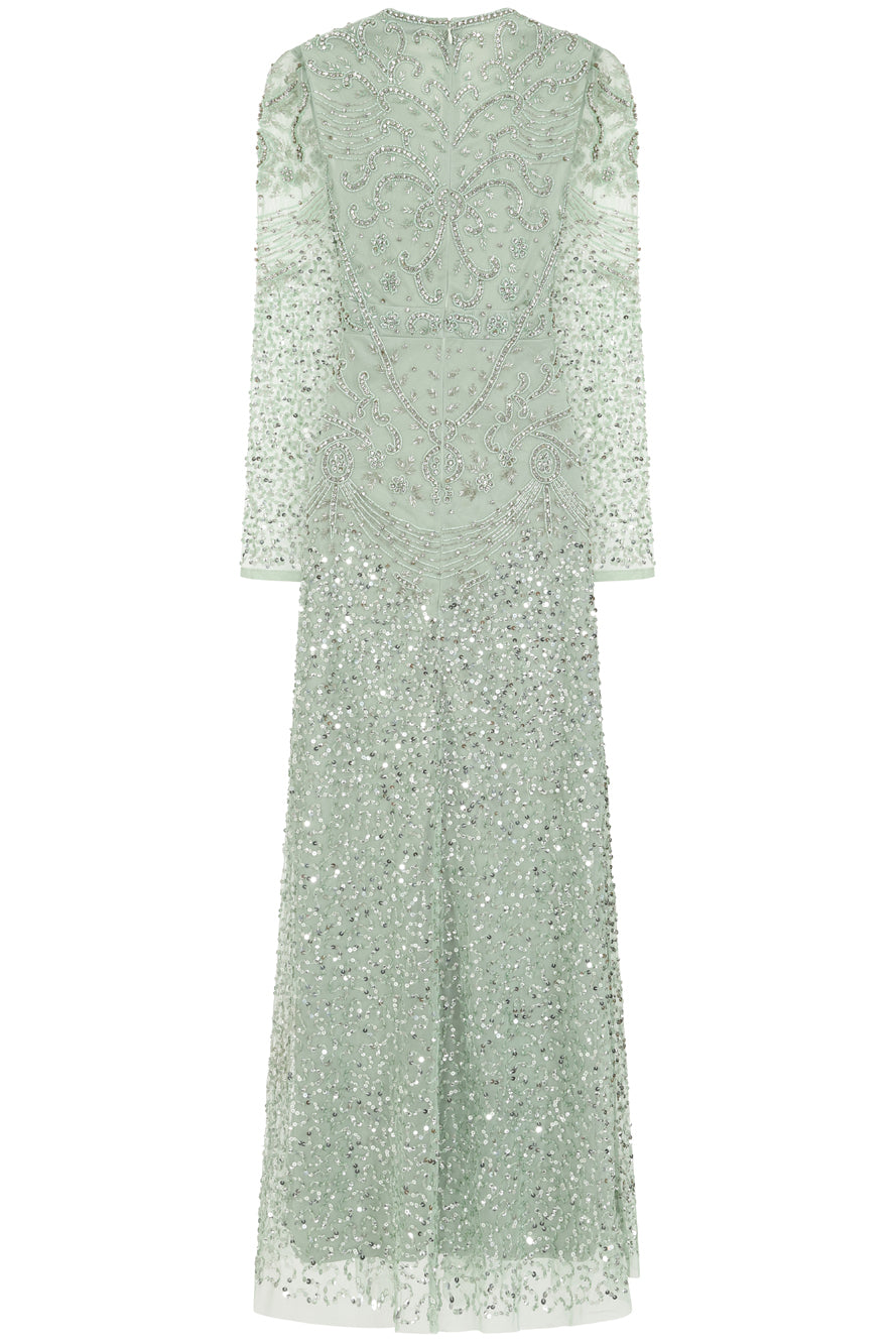 Miranda Aqua Green Embellished Maxi Dress Frock and Frill Miranda Aqua Green Embellished Maxi Dress Frock and Frill