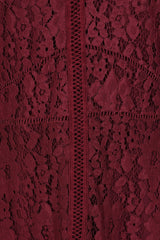 Moira Burgundy Lace Midaxi Dress