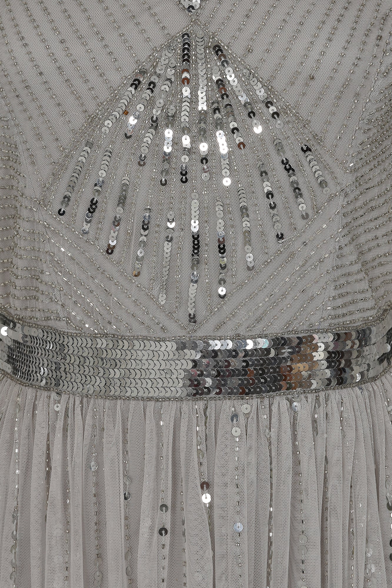 Morgan Grey Sequin Cape Sleeve Maxi Dress Frock and Frill Morgan Grey Sequin Cape Sleeve Maxi Dress Frock and Frill