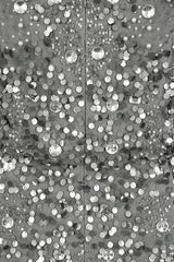 Myra Grey Floral Embellished Midi Dress