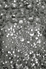 Myra Grey Floral Embellished Midi Dress