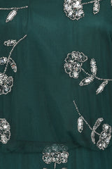 Naida Rainforest Green Embellished Maxi Dress