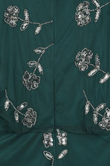 Naida Rainforest Green Embellished Maxi Dress