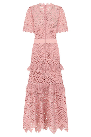 Narelle Navy Crochet Lace Midaxi Dress