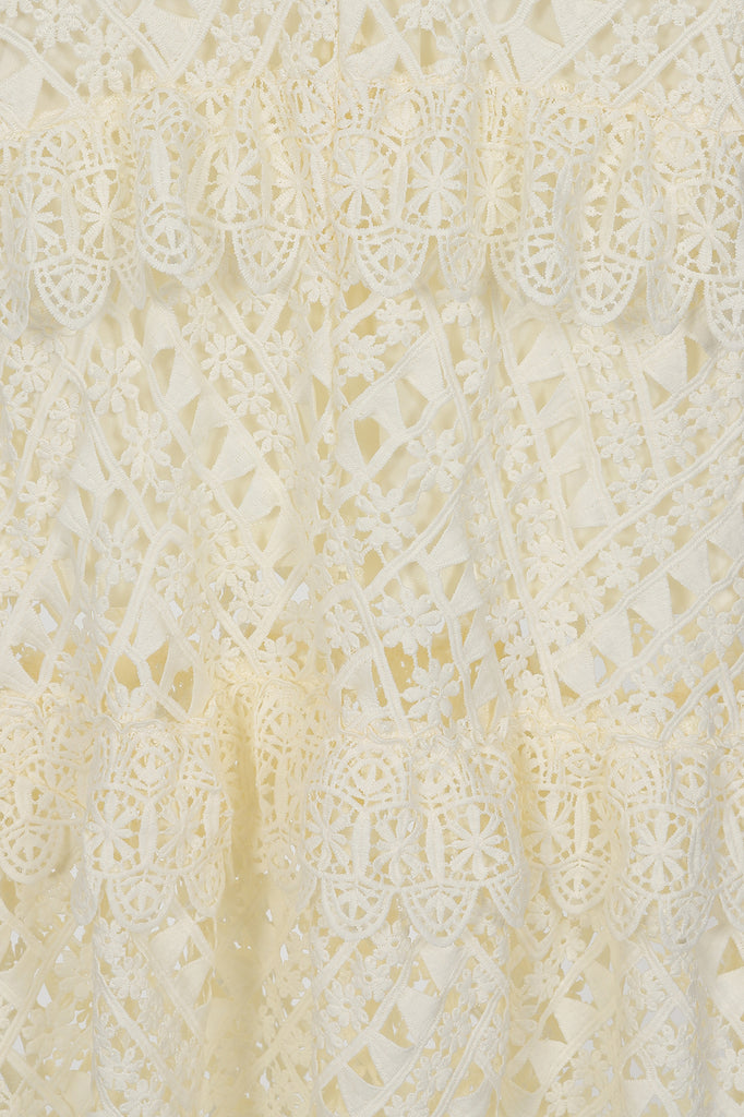 Narelle Crochet Lace Midaxi Dress - Cream