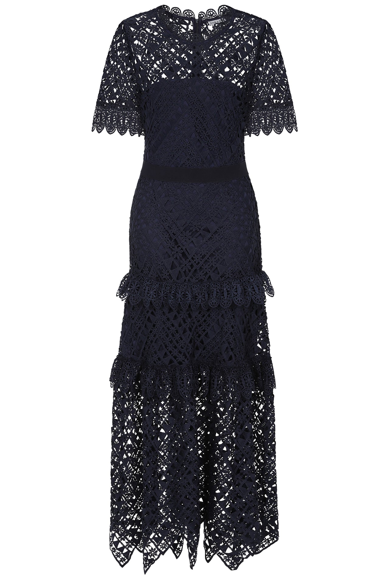 knee length dresses for ladies DREAMY BLOSSOM WOVEN LACE MIDI DRESS l FLYING TOMATO main image 1
