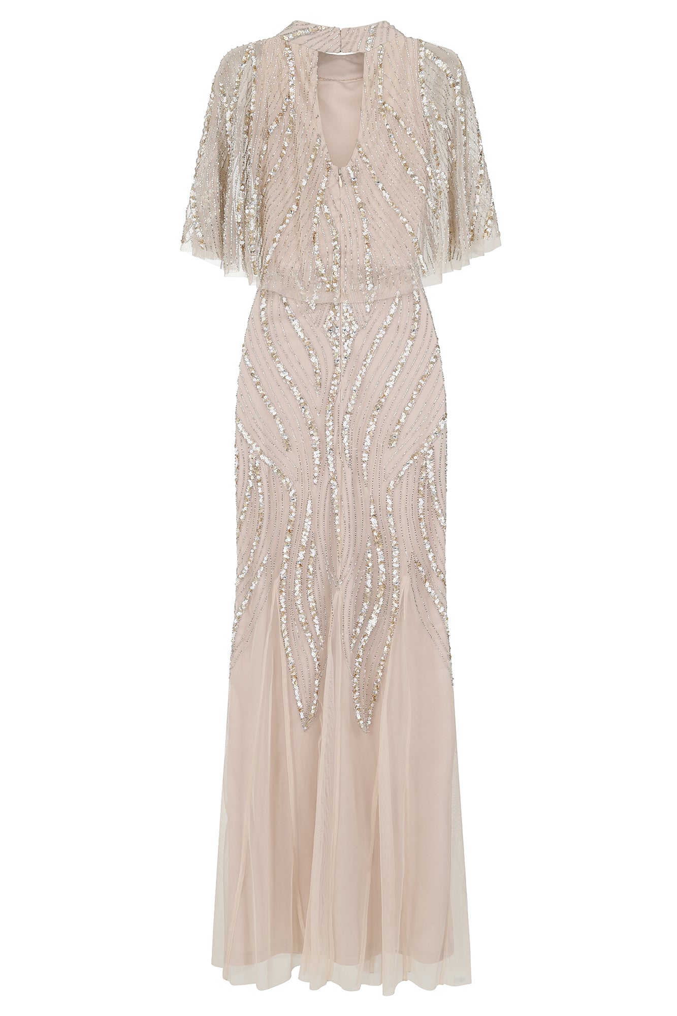 Ora Cape Detail Embellished Maxi Dress Frock and Frill Ora Cape Detail Embellished Maxi Dress Frock and Frill