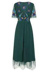 Paula Green Embellished Midi Dress