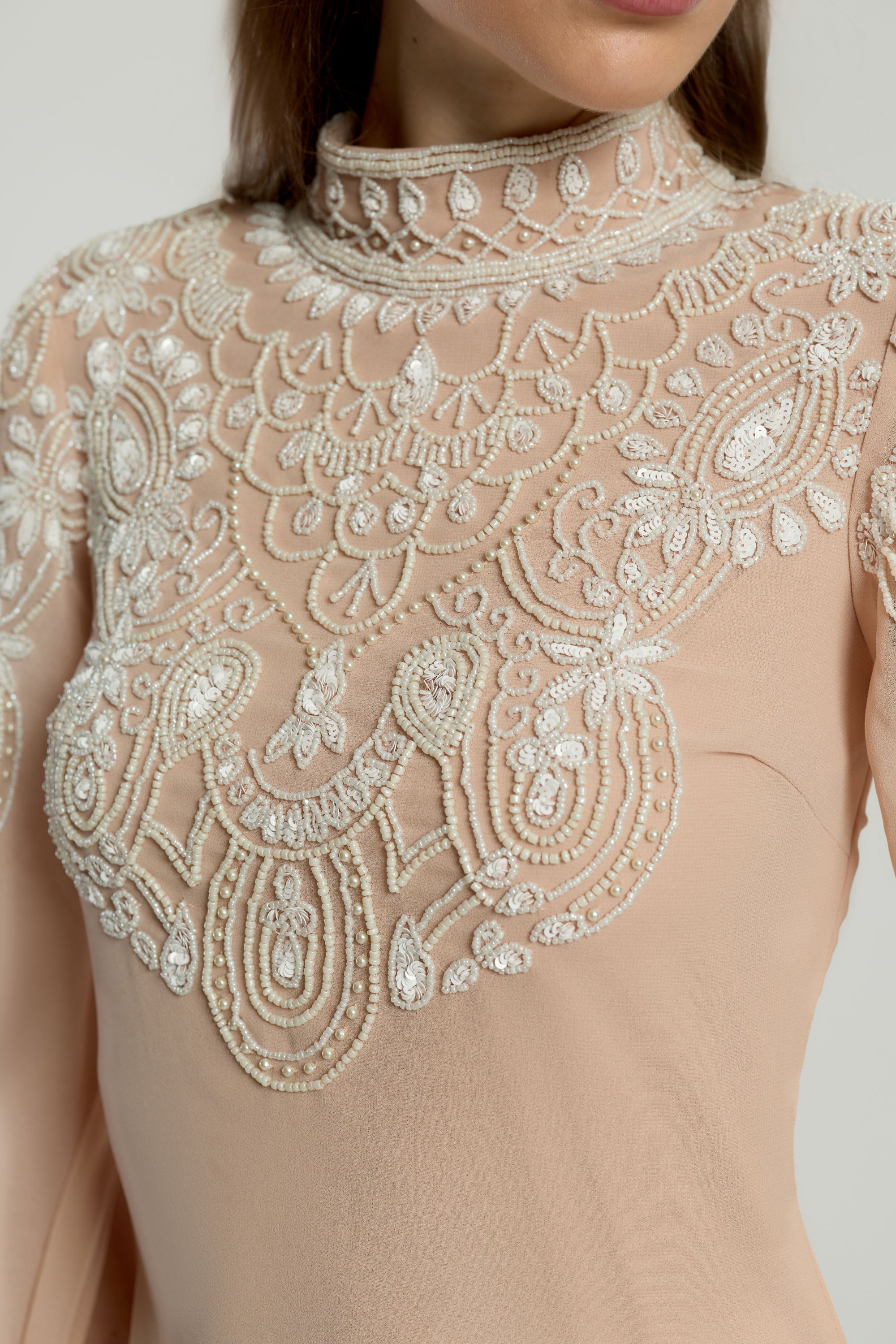 Penelope Blush Embellished Cape Sleeve Maxi Dress Frock and Frill Penelope Blush Embellished Cape Sleeve Maxi Dress Frock and Frill
