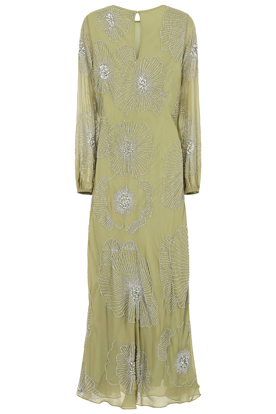 Phoebe Green Floral Embellished Maxi Dress Frock and Frill Phoebe Green Floral Embellished Maxi Dress Frock and Frill