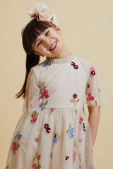 Cecily Cream Floral Embroidered Dress