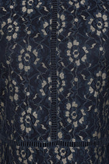 Raina Navy Lace Midi Dress