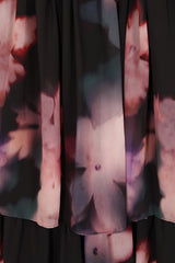Reya Black Floral Print Tiered Maxi Dress
