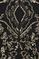 Roberta Black Embellished Maxi Dress