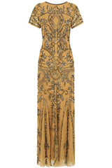 Roberta Gold Embellished Maxi Dress 