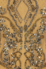 Roberta Gold Embellished Maxi Dress 