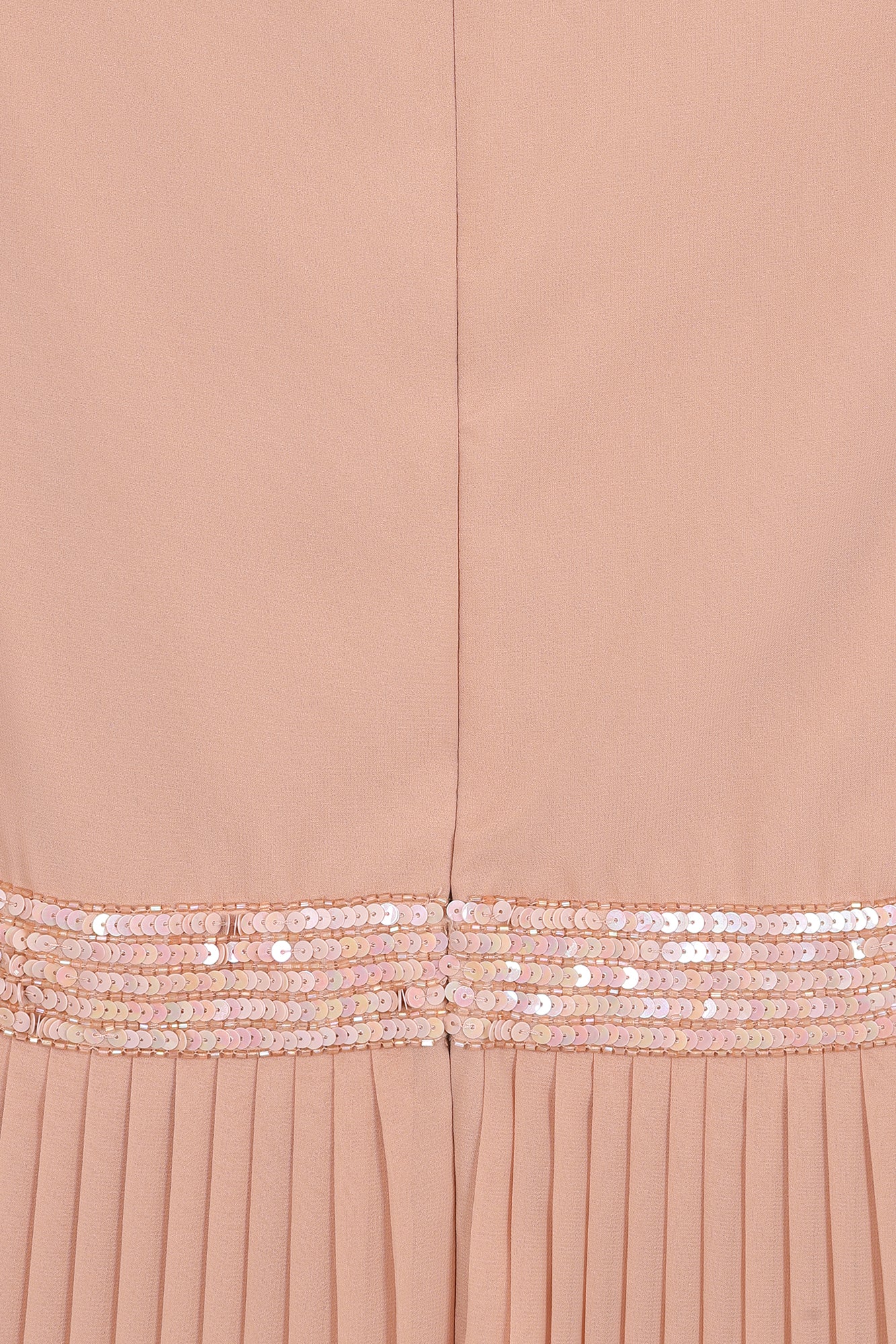 Rosa Sequin Maxi Dress with Pleated Skirt - Blush 