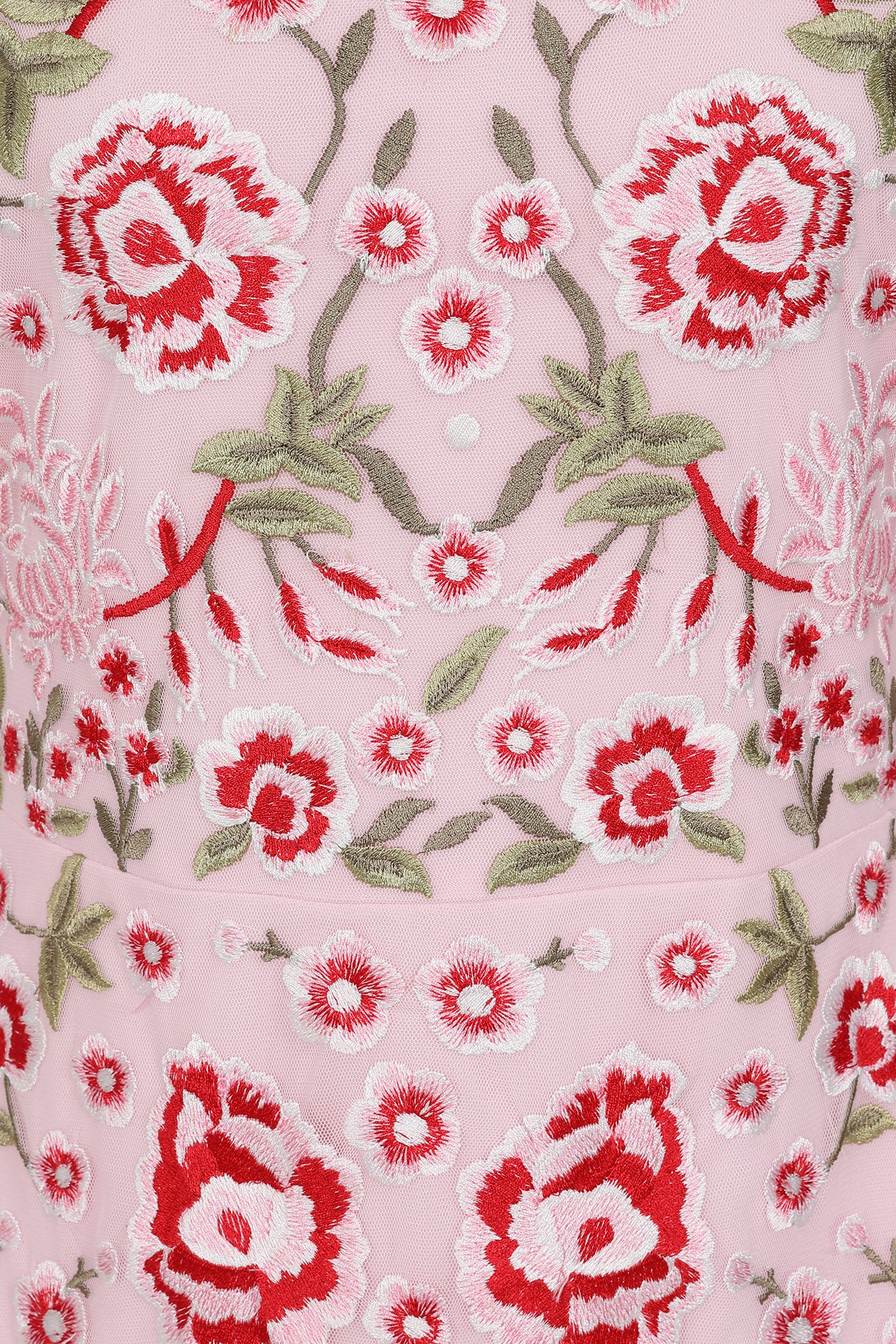 Rosalia Pink Floral Embroidered Shift Dress Frock and Frill Rosalia Pink Floral Embroidered Shift Dress Frock and Frill