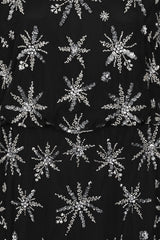 Roxanna Black Embellished Midi Dress