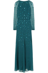 Ruth Green Embellished Maxi Dress 