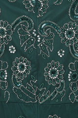 Sabina Embellished Maxi Dress - Alpine Green