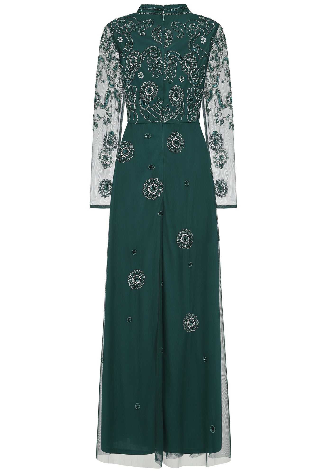 Sabina Embellished Maxi Dress - Alpine Green