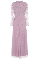 Sabina Embellished Maxi Dress in Lilac