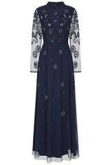 Sabina Embellished Maxi Dress -  Navy