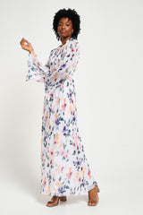 Serena White Floral Print Maxi Dress