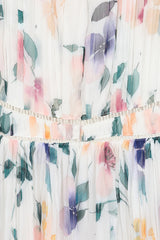 Serena White Floral Print Maxi Dress