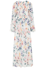 Serena White Floral Print Maxi Dress