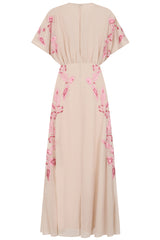 Sienna Shell Floral Embroidered Maxi Dress