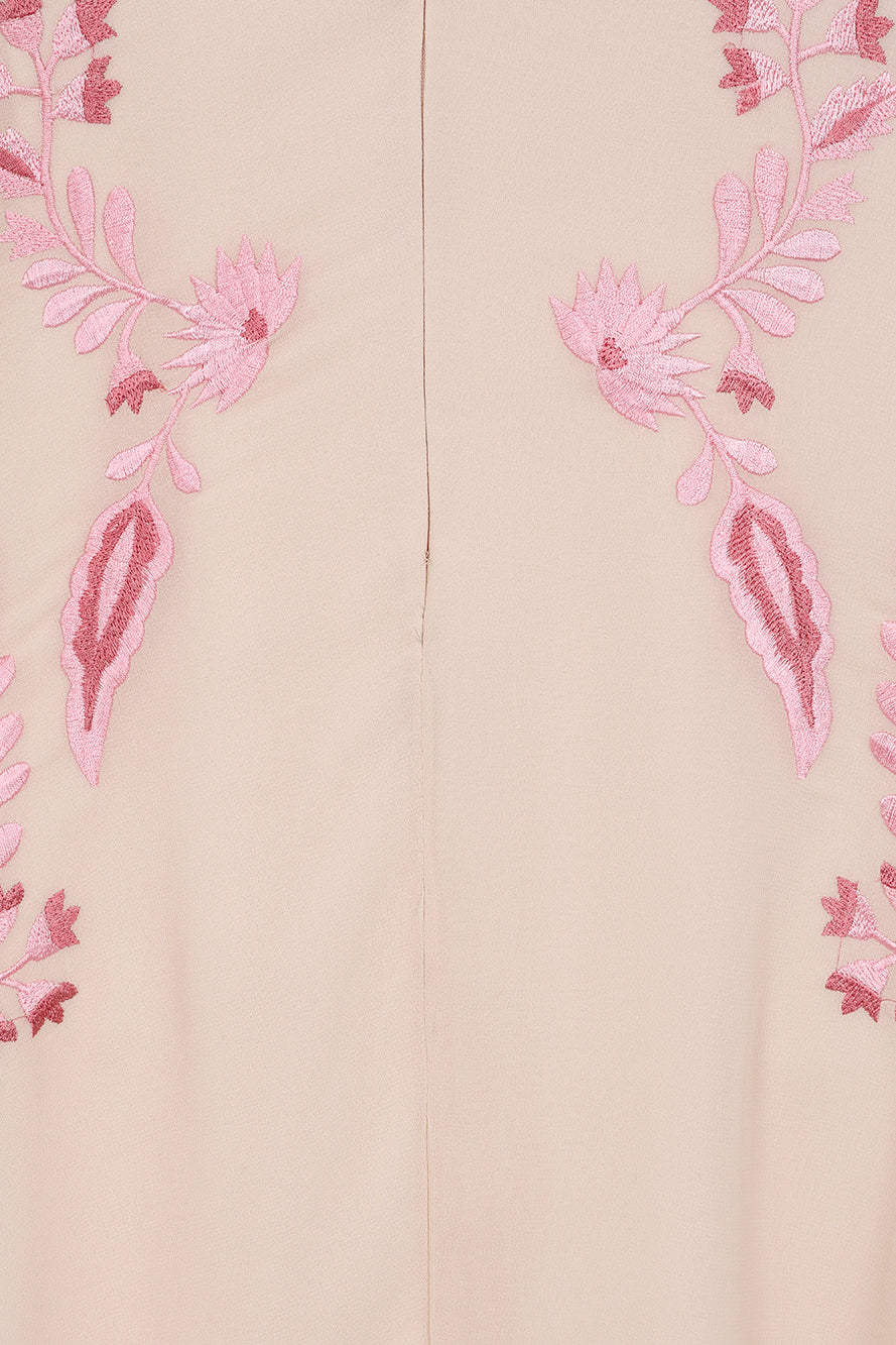 Sienna Shell Floral Embroidered Maxi Dress