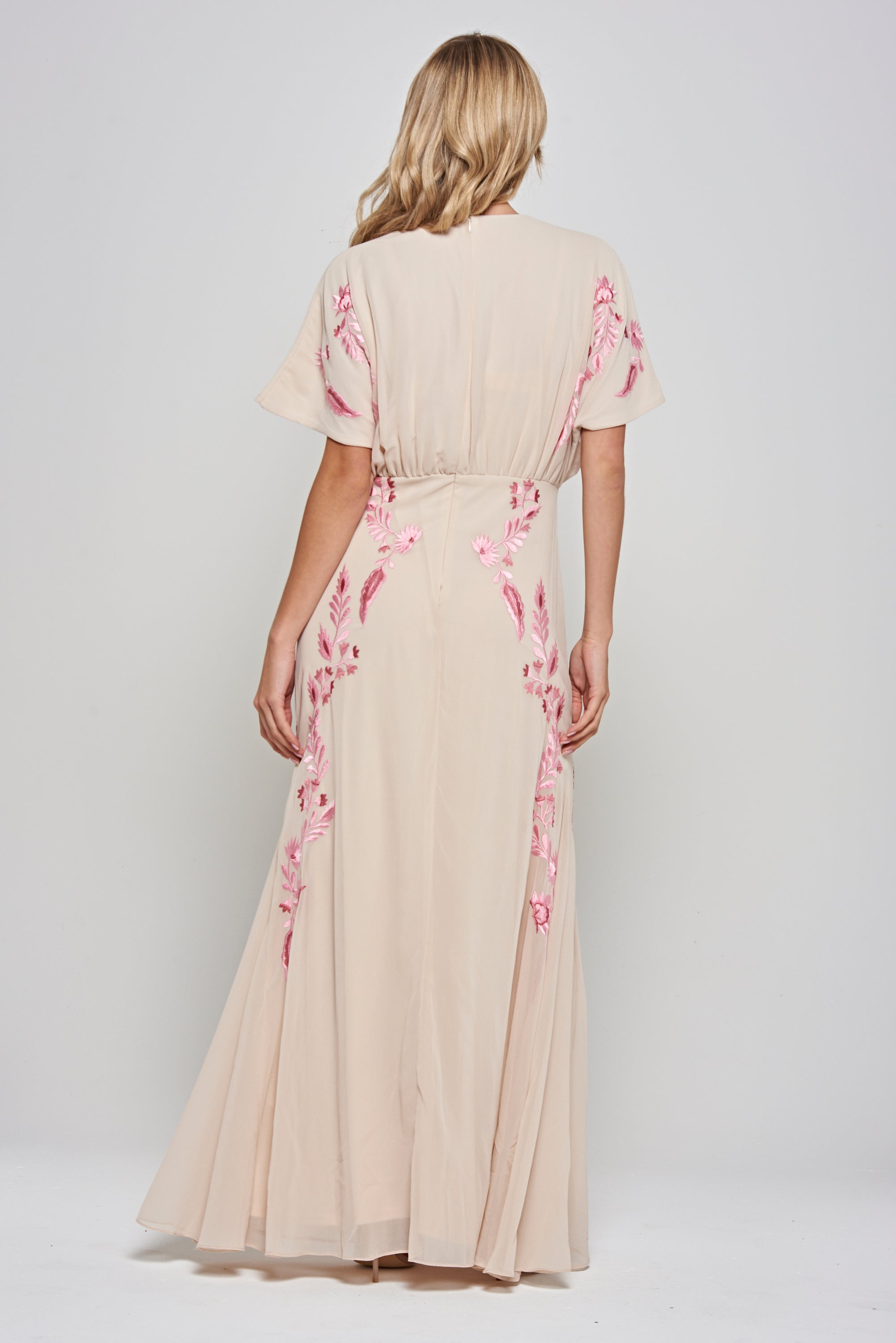 Sienna Shell Floral Embroidered Maxi Dress
