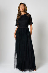 Sinead Black Lace Maxi Dress