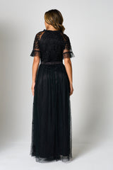Sinead Black Lace Maxi Dress