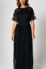 Sinead Black Lace Maxi Dress