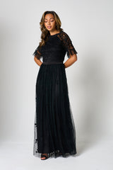 Sinead Black Lace Maxi Dress