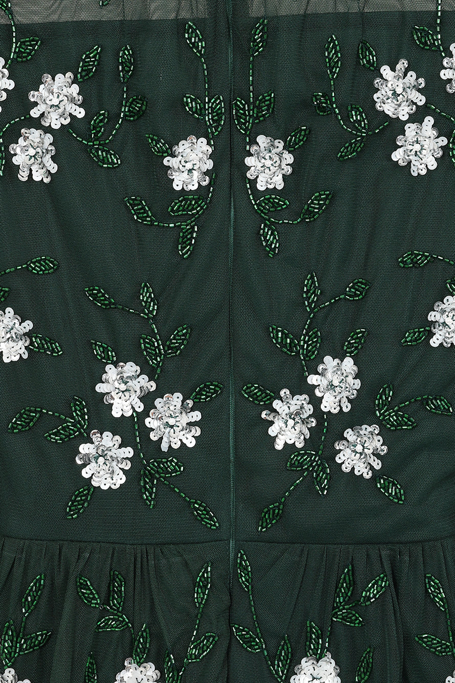 Suki Green Floral Embellished Maxi Dress Frock and Frill Suki Green Floral Embellished Maxi Dress Frock and Frill