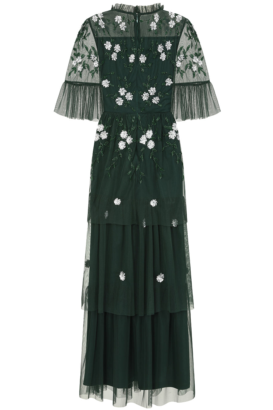 Suki Green Floral Embellished Maxi Dress Frock and Frill Suki Green Floral Embellished Maxi Dress Frock and Frill